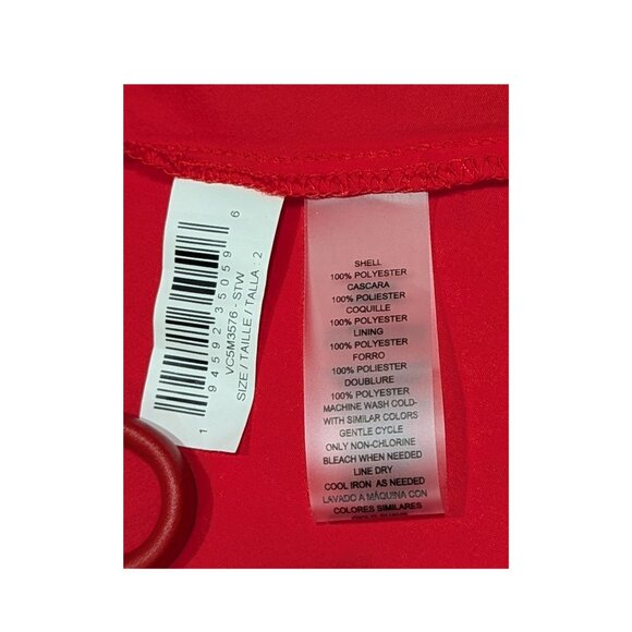 Vince Camuto Red Twist Front A-Line Cocktail Dress Size 2 NWT - Picture 6 of 6